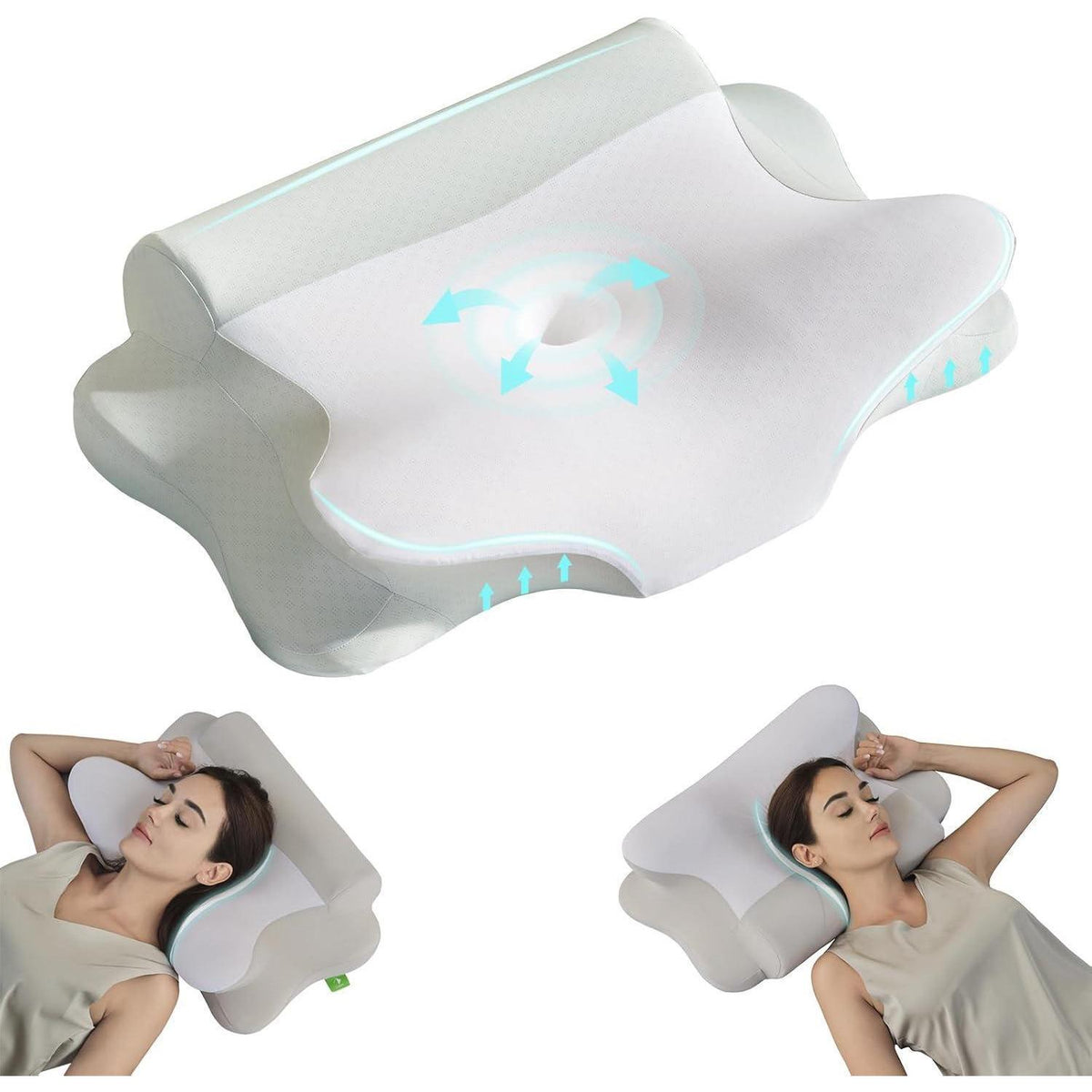 Ergonomisches Nackenkissen aus Memory Foam, höhenverstellbar