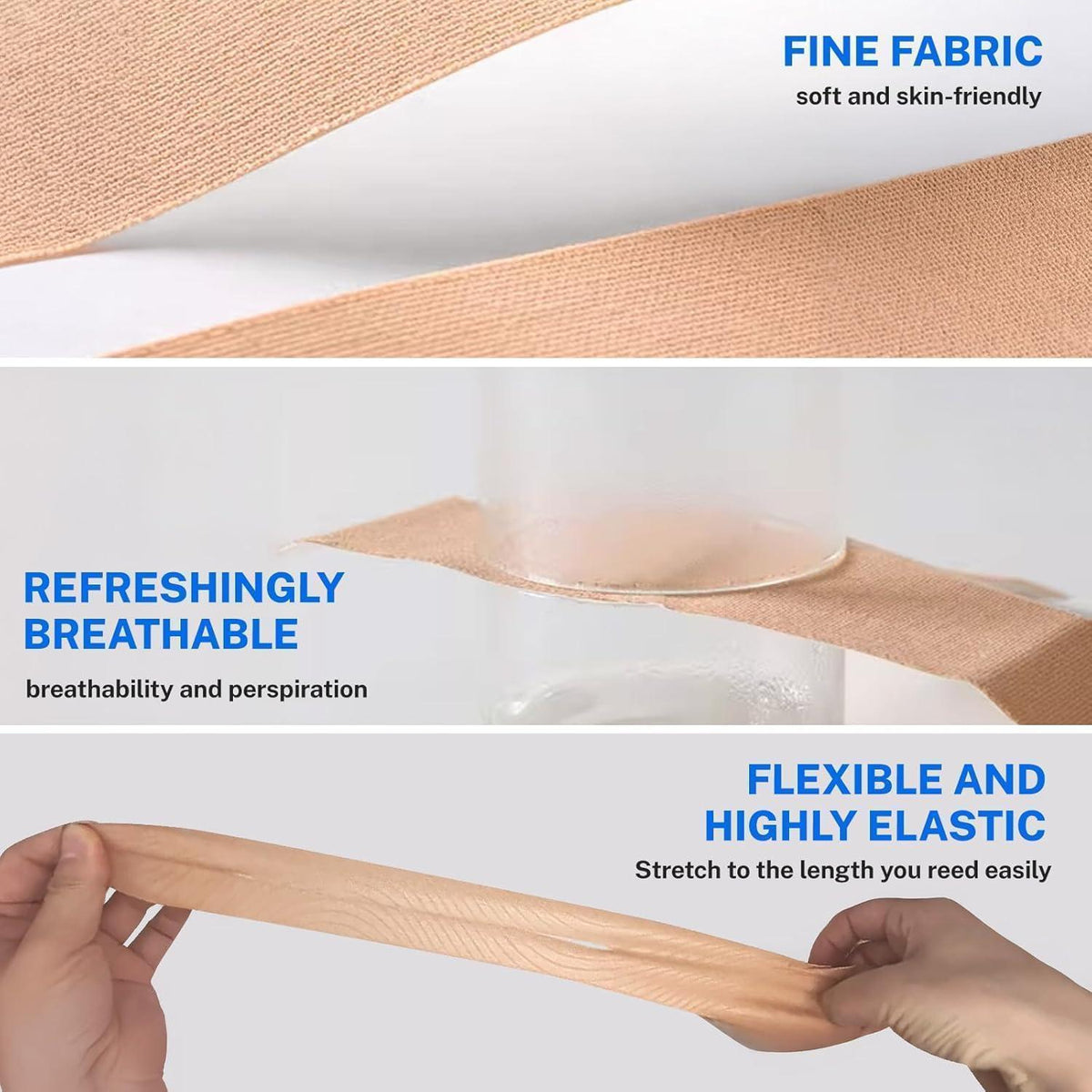 10x Kinesiotape Knie – Vorgeschneiden, Rosa, Sport & Physio
