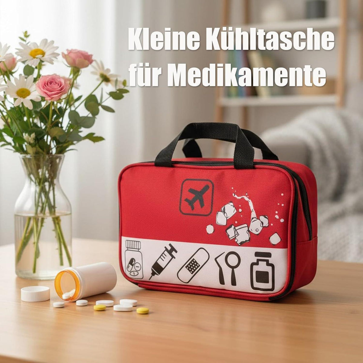 Kleine Kühltasche für Medikamente & Reiseutensilien