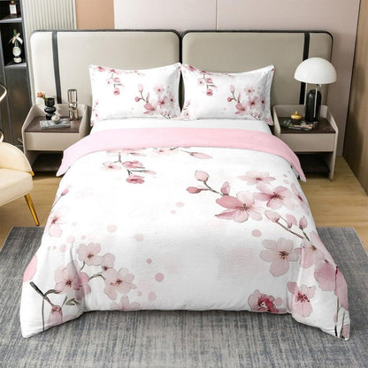 Baumwoll Bettbezug Set Kirschblüten 220x240 Kinder Schlafzimmer