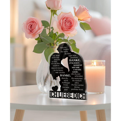 Acrylschild "Ich liebe dich" – Geschenk für Partner