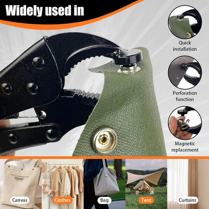Druckknopf Set mit Zange, 100 Sets, 15mm, für Leder & Stoffe