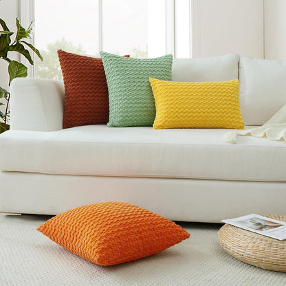 Cord Kissenbezug 40x60cm Burgund - 3D Bubble Boho Deko