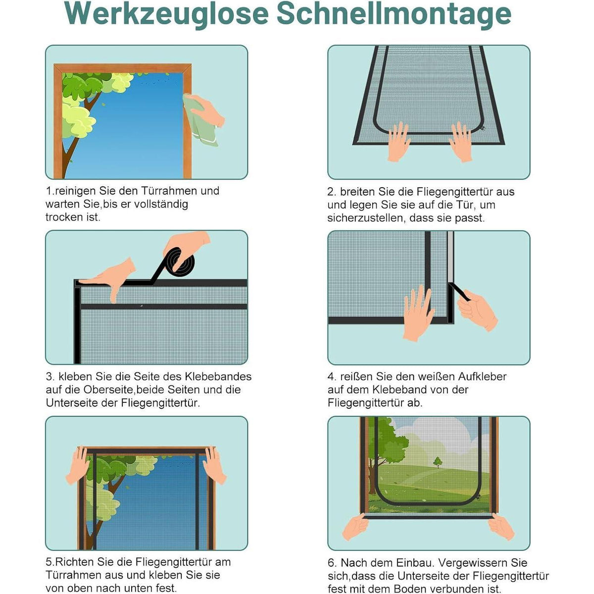 Katzengittertür verstärkt – Reißverschluss, 90x200cm