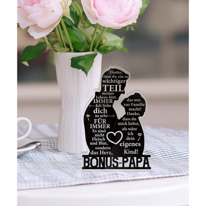 Acrylschild Bonus-Papa – Geschenk für Stiefvater & Vaterfigur