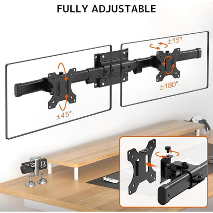 Dual Monitorhalterung Wand/Adapter bis 35 Zoll, 10kg pro Arm