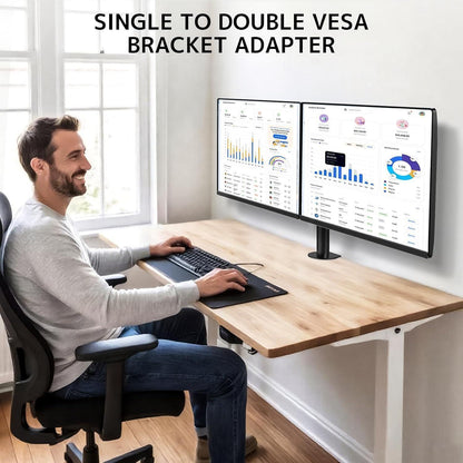 Dual Monitorhalterung Wand/Adapter bis 35 Zoll, 10kg pro Arm