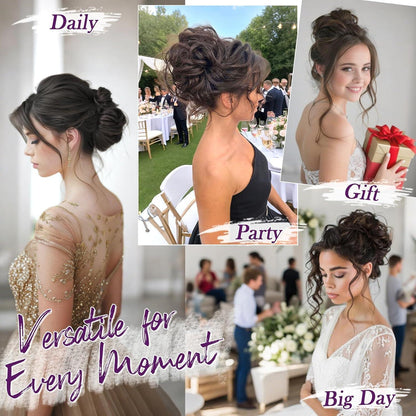 2x Messy Bun Haarteil – Natürlicher Dutt für Volumen & Style