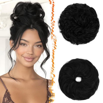 2x Messy Bun Haarteil – Natürlicher Dutt für schnelles Styling