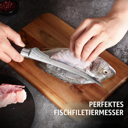Filetiermesser 18 cm – Scharfes Ausbeinmesser aus Edelstahl