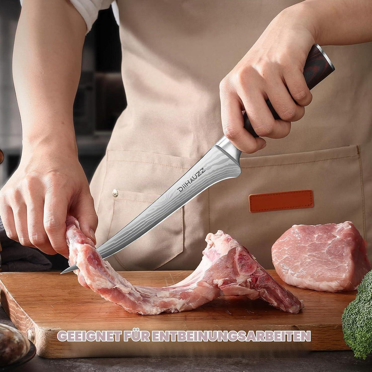Filetiermesser 18 cm – Scharfes Ausbeinmesser aus Edelstahl