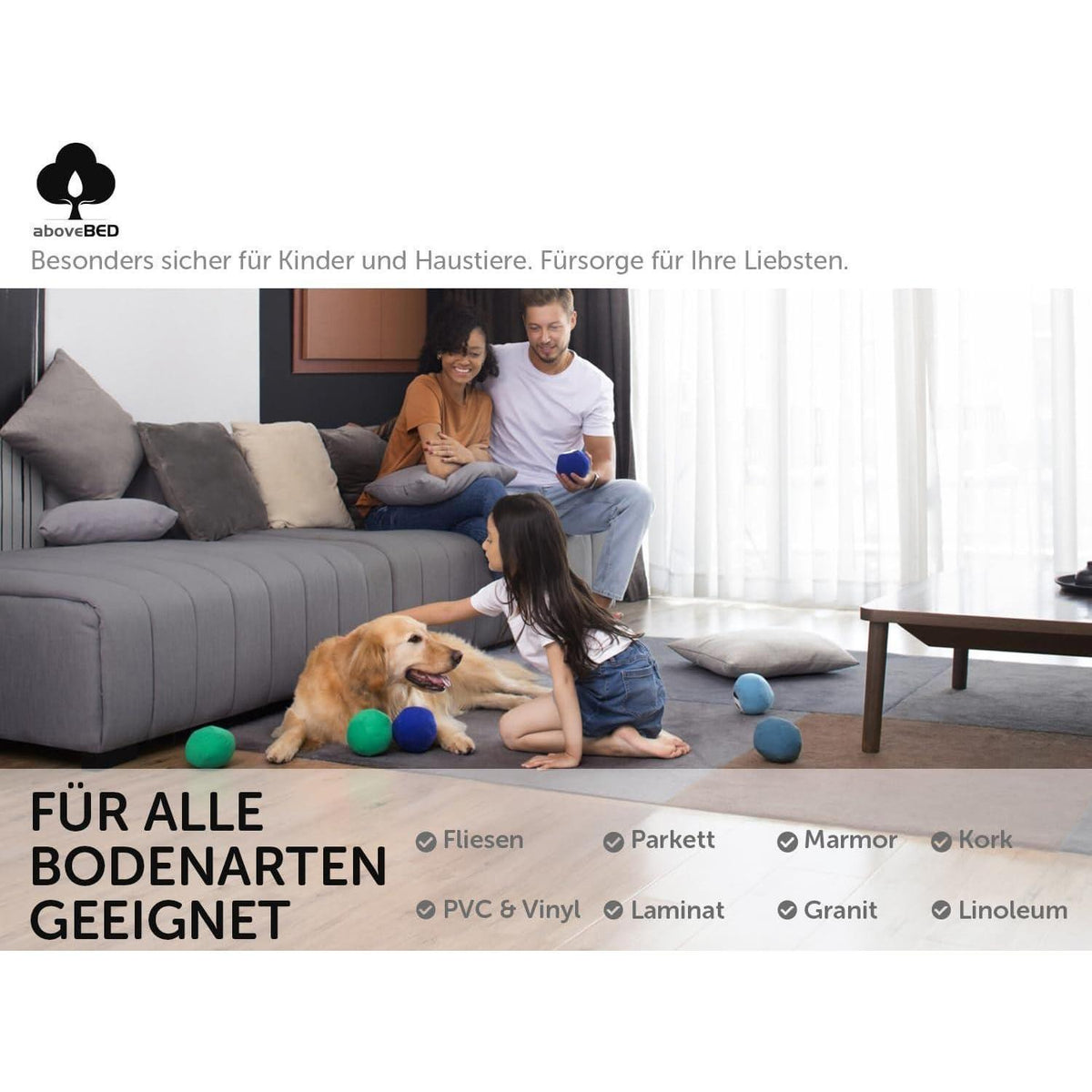 Rund Teppich Antirutschmatte 110cm – Rutschfest & Vielseitig