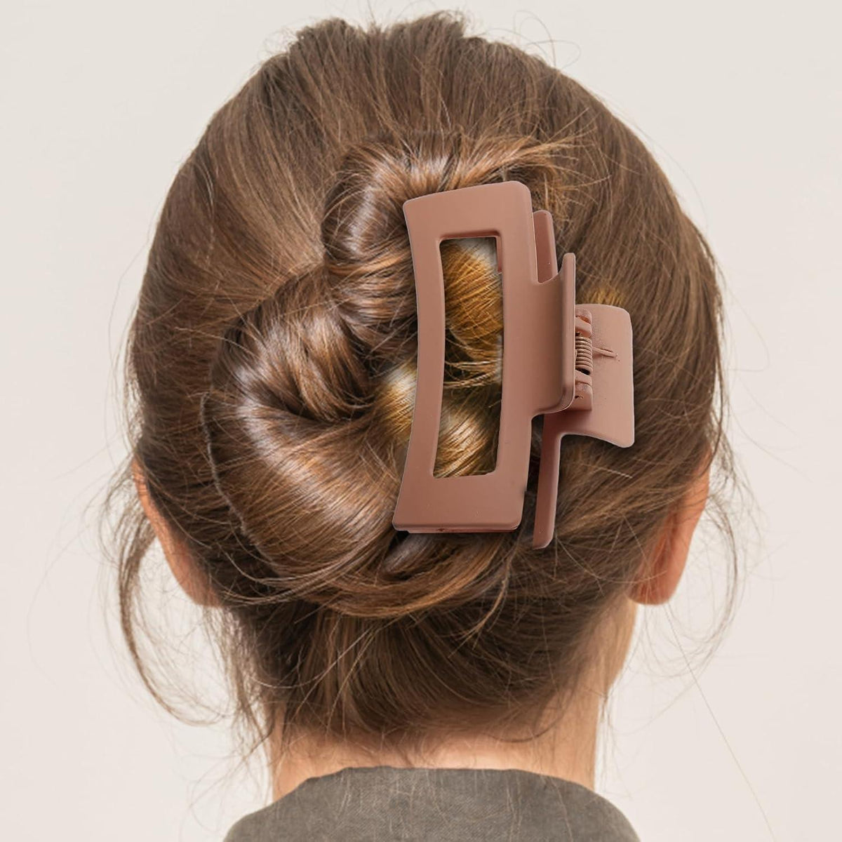 Quadratische Haarklammern 2er Set 8.5cm Matt Starker Halt für Damen
