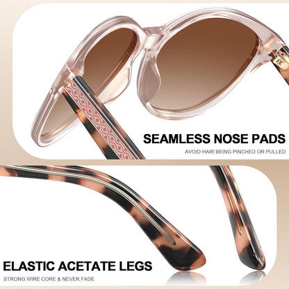 Verspiegelte Damen Sonnenbrille mit UV400 Schutz und Blumenmuster