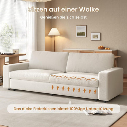 Gemütliches 3-Sitzer Stoffsofa – 212 cm, modernes Wohnzimmer Möbel