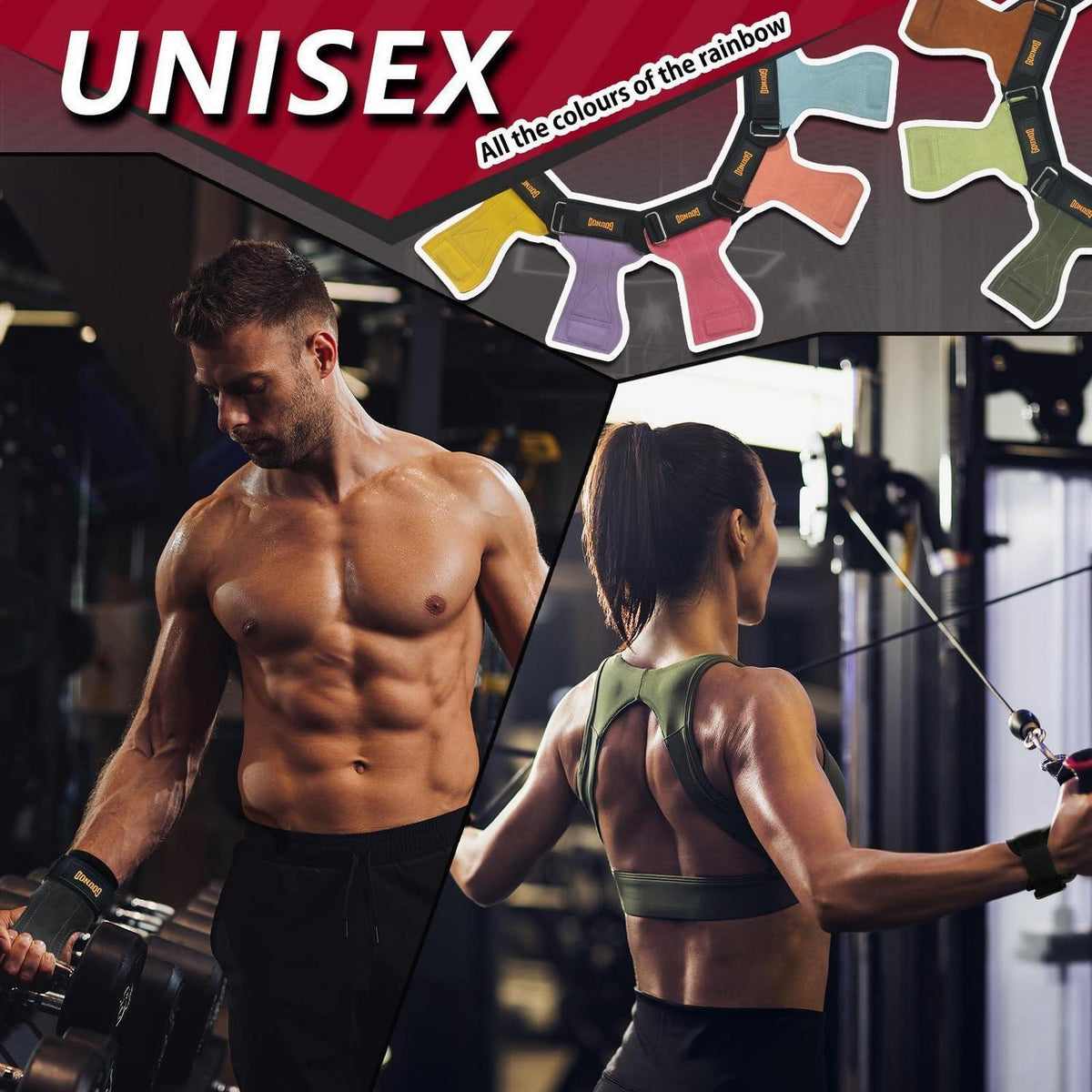 Krafttraining Zughilfen aus Leder für Fitness & Bodybuilding