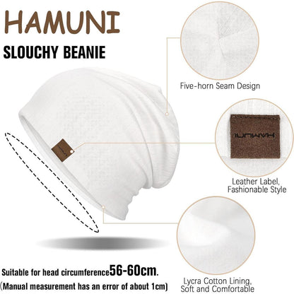 Slouchy Beanie Mütze Damen Herren – Weiche, Atmungsaktive Strickmütze