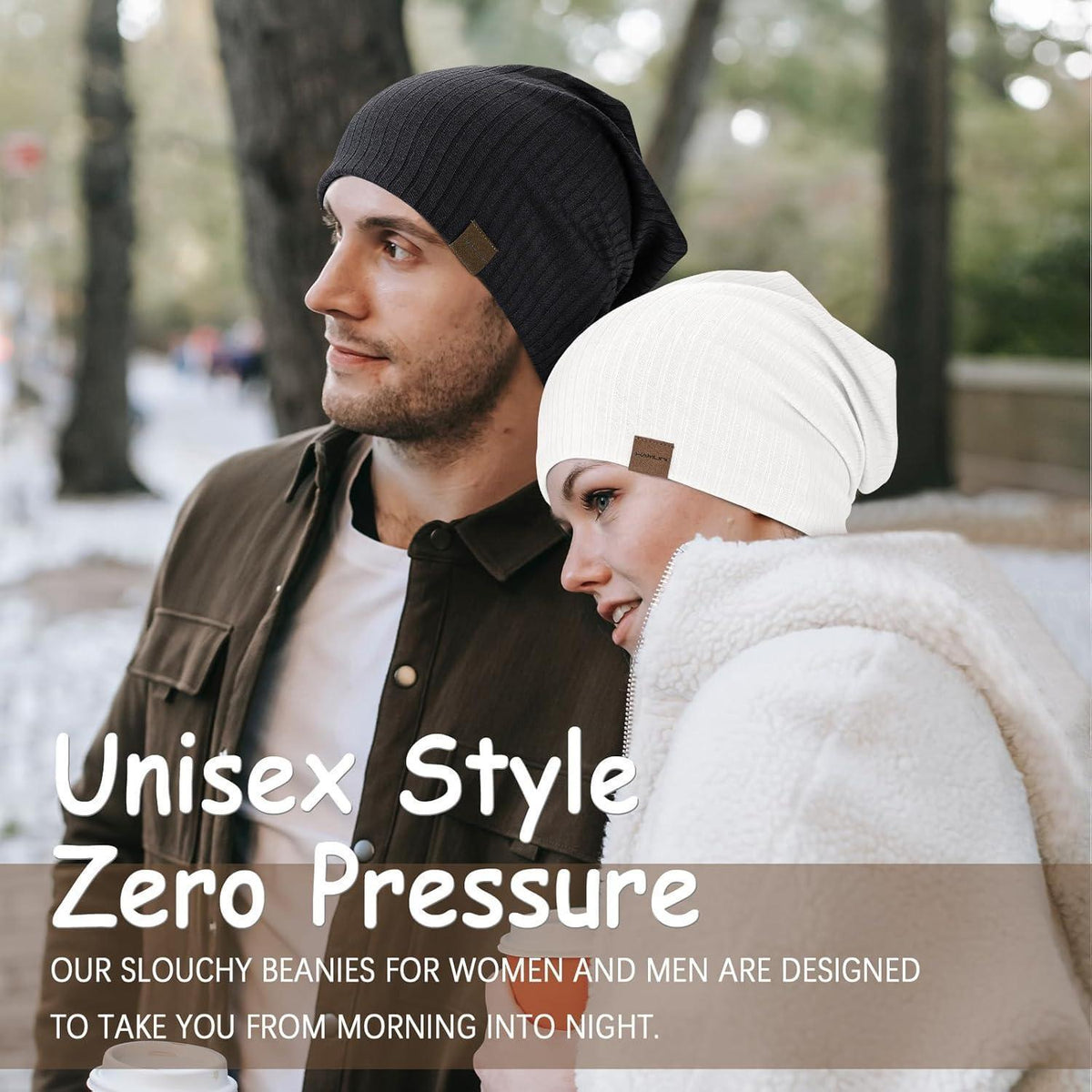 Slouchy Beanie Mütze Damen Herren – Weiche, Atmungsaktive Strickmütze