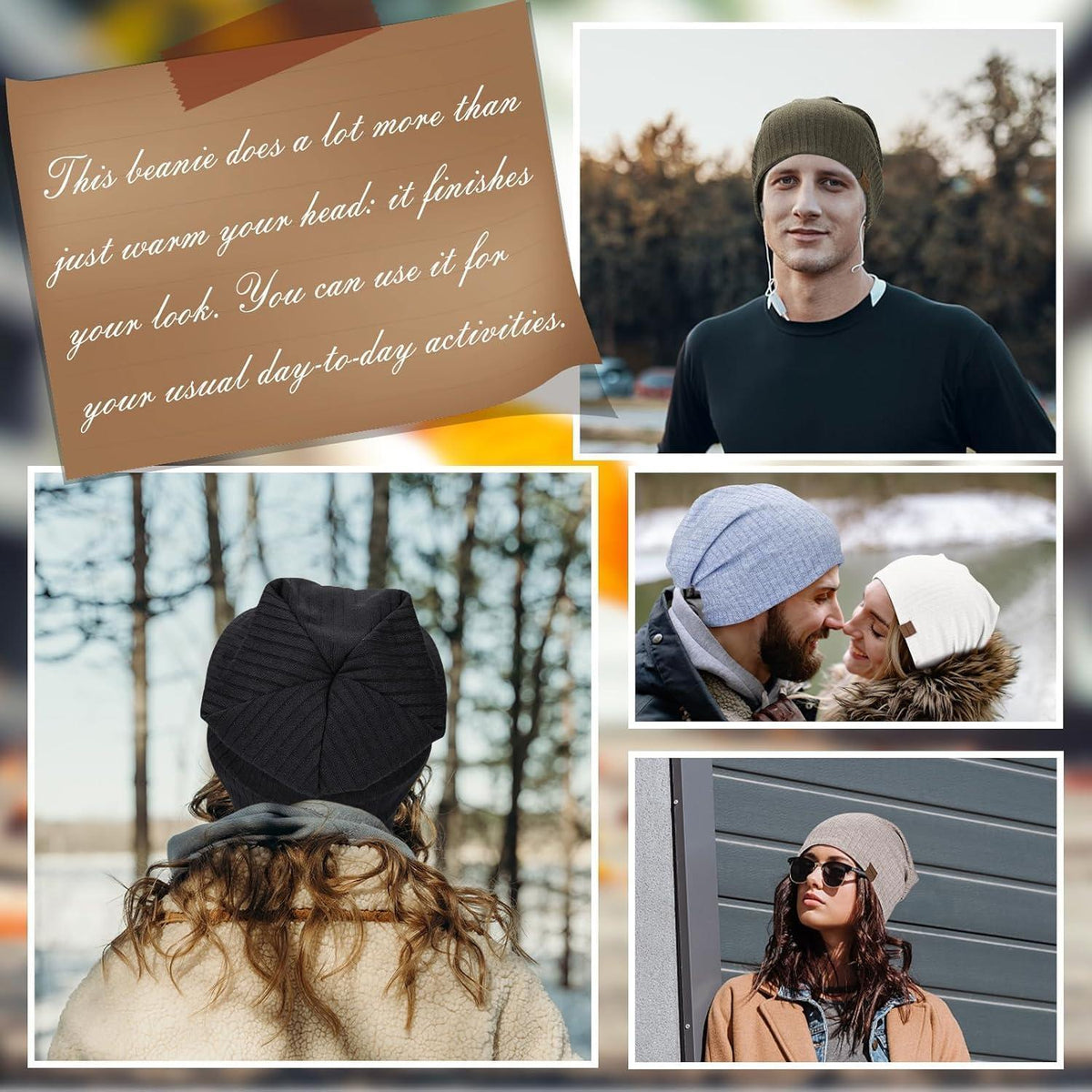 Slouchy Beanie Mütze Damen Herren – Weiche, Atmungsaktive Strickmütze