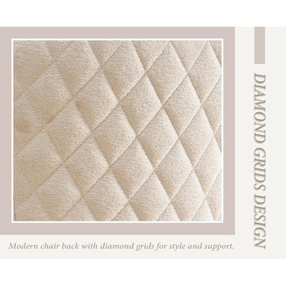 Gepolsterte Esszimmerstühle 2er Set mit Armlehnen, Beige