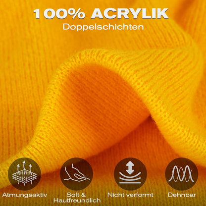 Warme Strickmütze Damen Herren Winter Beanie Mütze Unisex