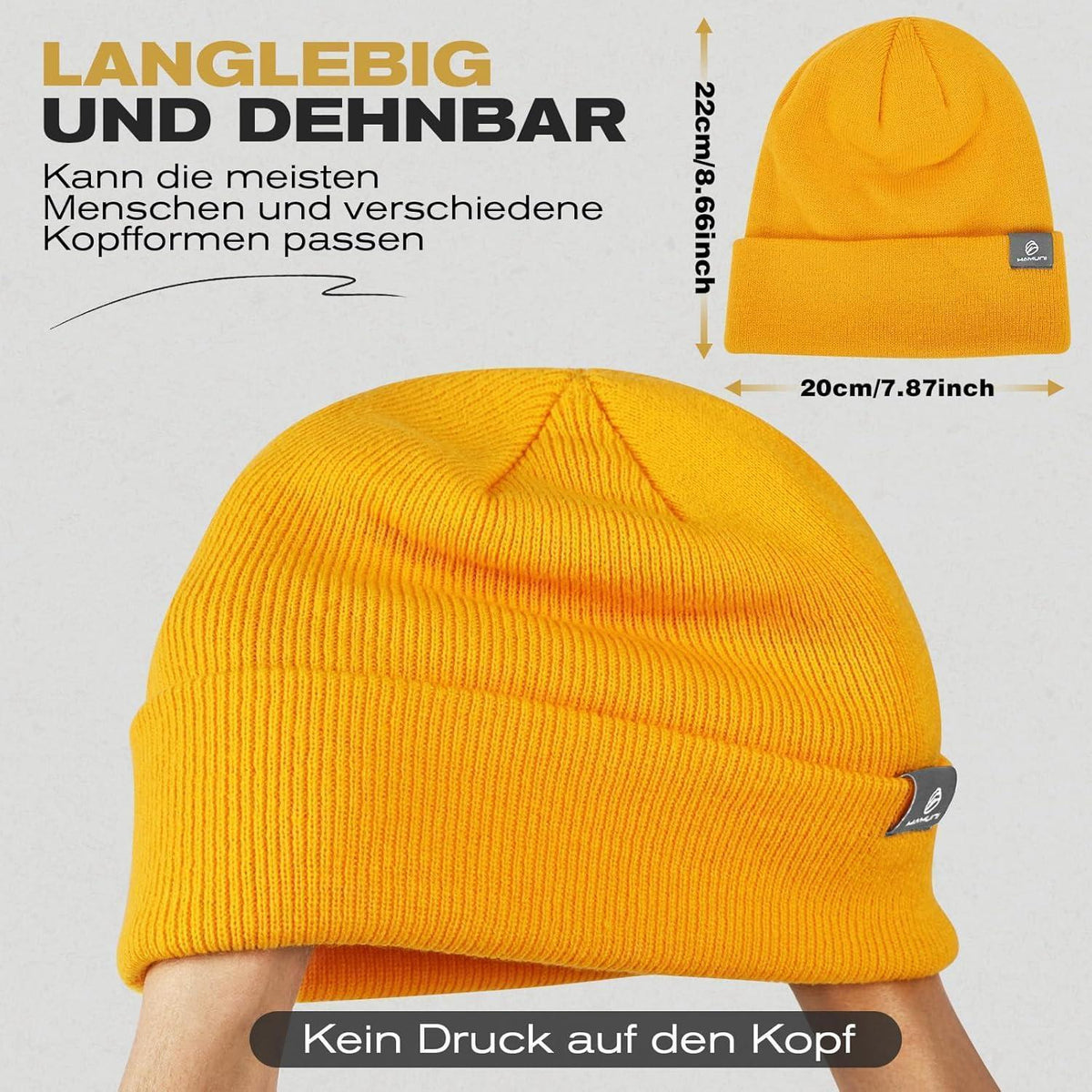 Warme Strickmütze Damen Herren Winter Beanie Mütze Unisex