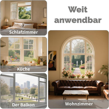 Fliegengitter Fenster 300x120cm – Schneidbar & Reparatur Set