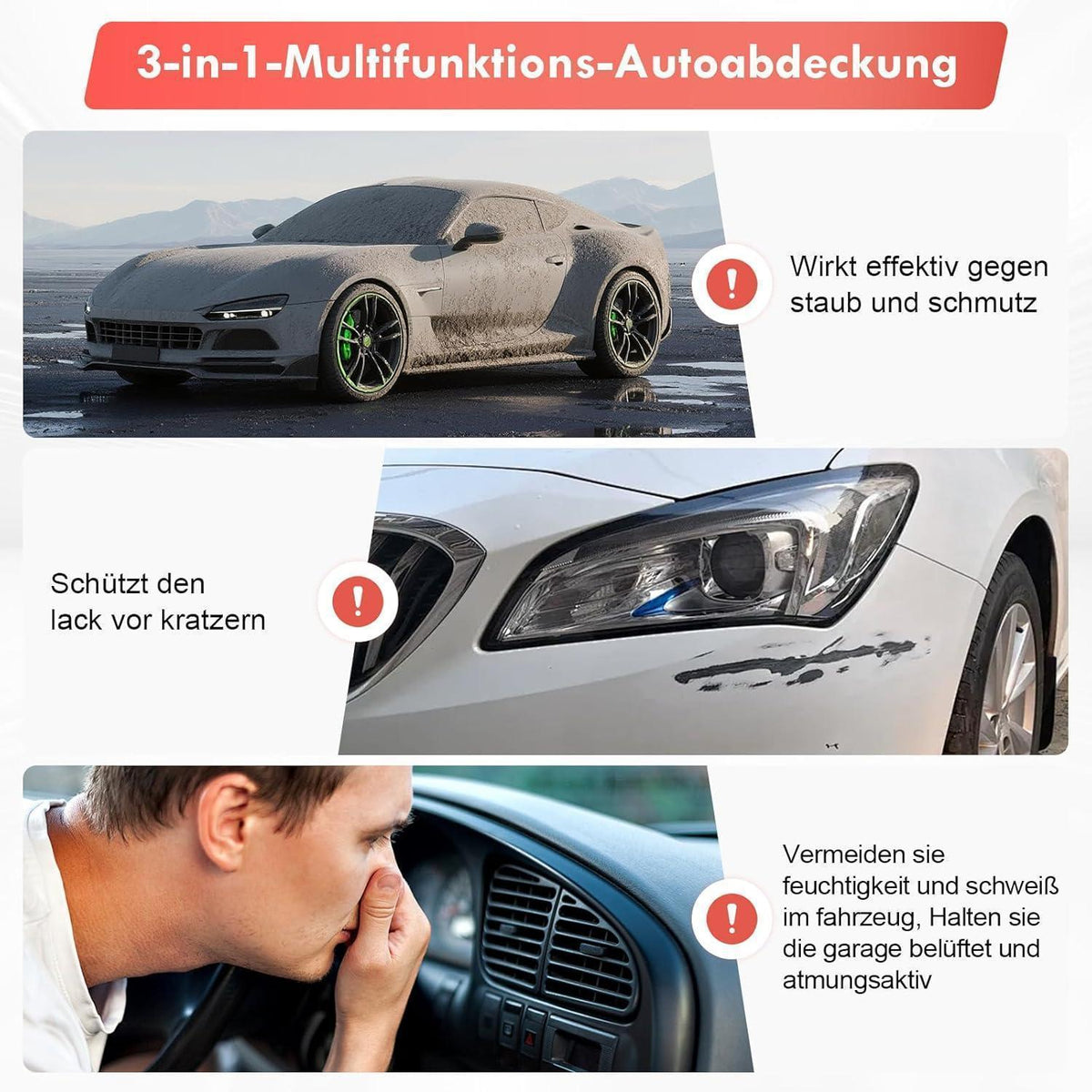 Autoabdeckung Indoor Stretch – Staubdicht & Atmungsaktiv (L)