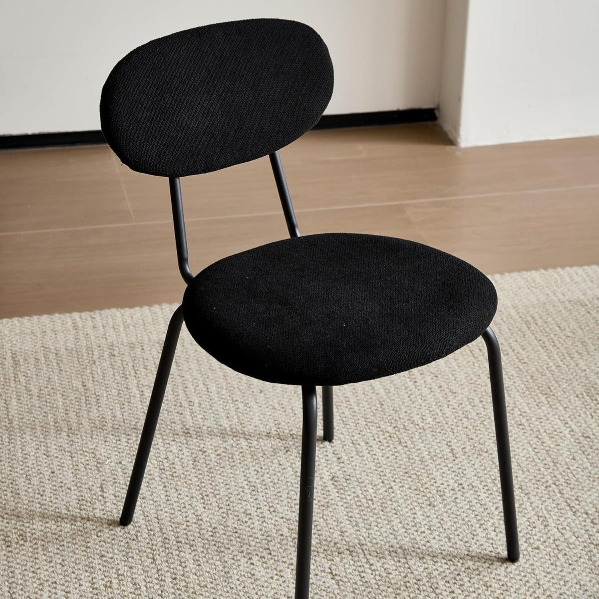 Runder Esstisch Set 100cm Holz + 4 Stapelbare Stühle