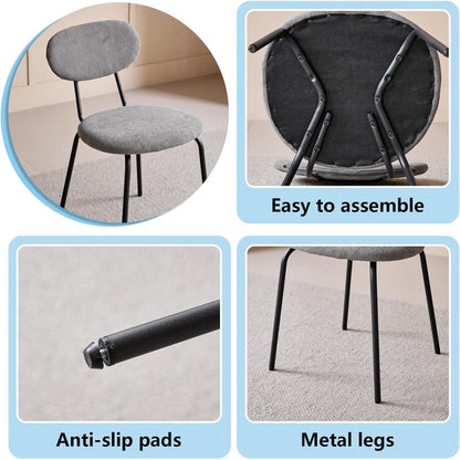 Runder Esstisch Set (100cm) mit 6 Stapelstühlen – Modern & Ergonomisch