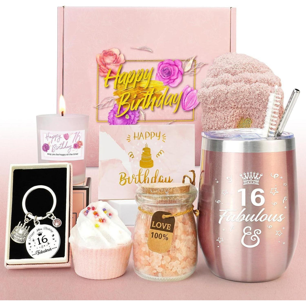 Geschenkset 16. Geburtstag Mädchen – Überraschung für Tochter & Freunde