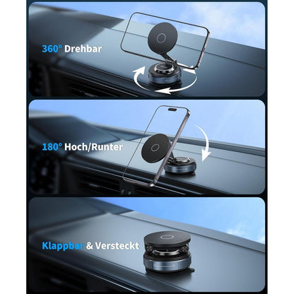 MagSafe Autohalterung mit starkem Magnet & Vakuum Saugnapf
