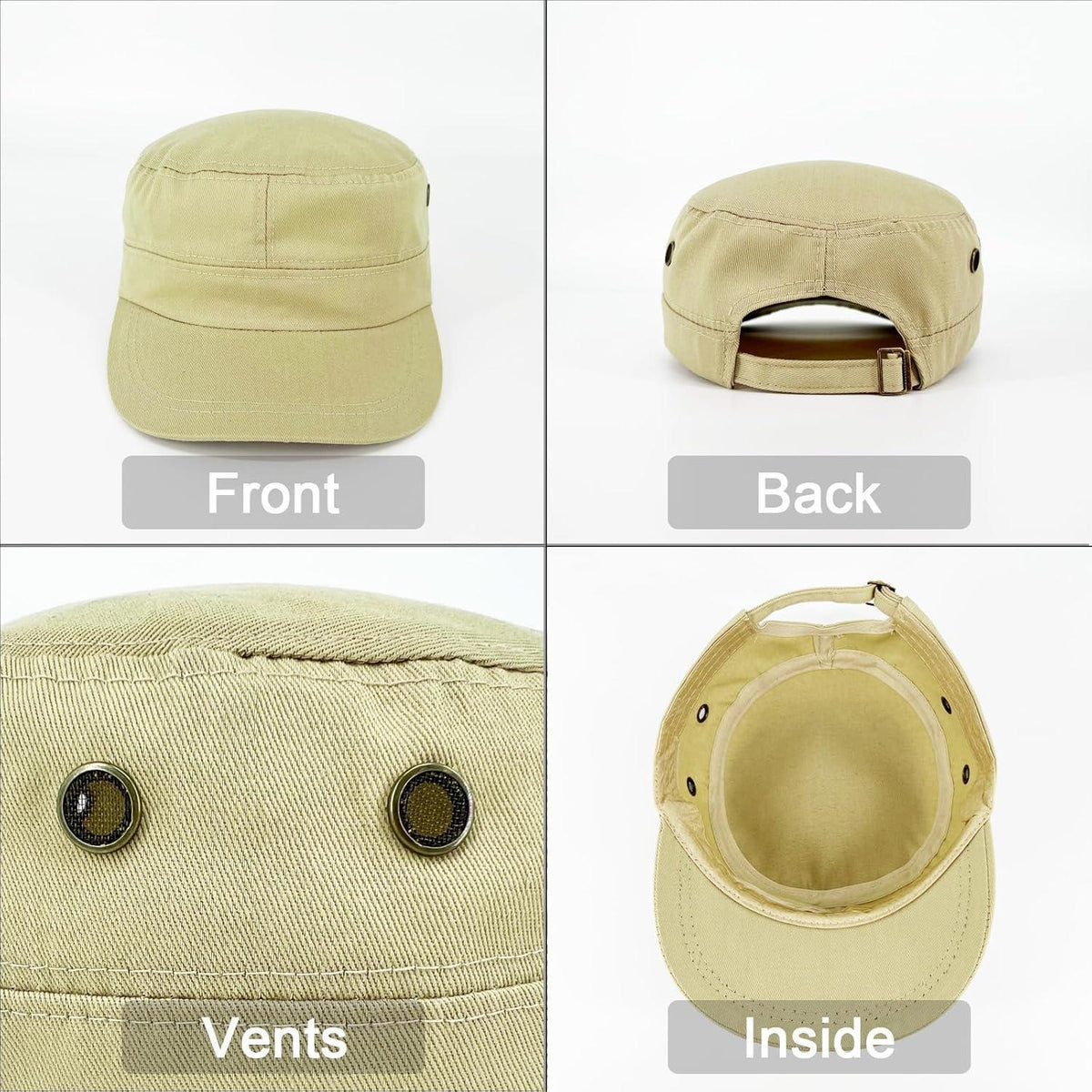 Military Cap Braun – Unisex Baseballkappe verstellbar