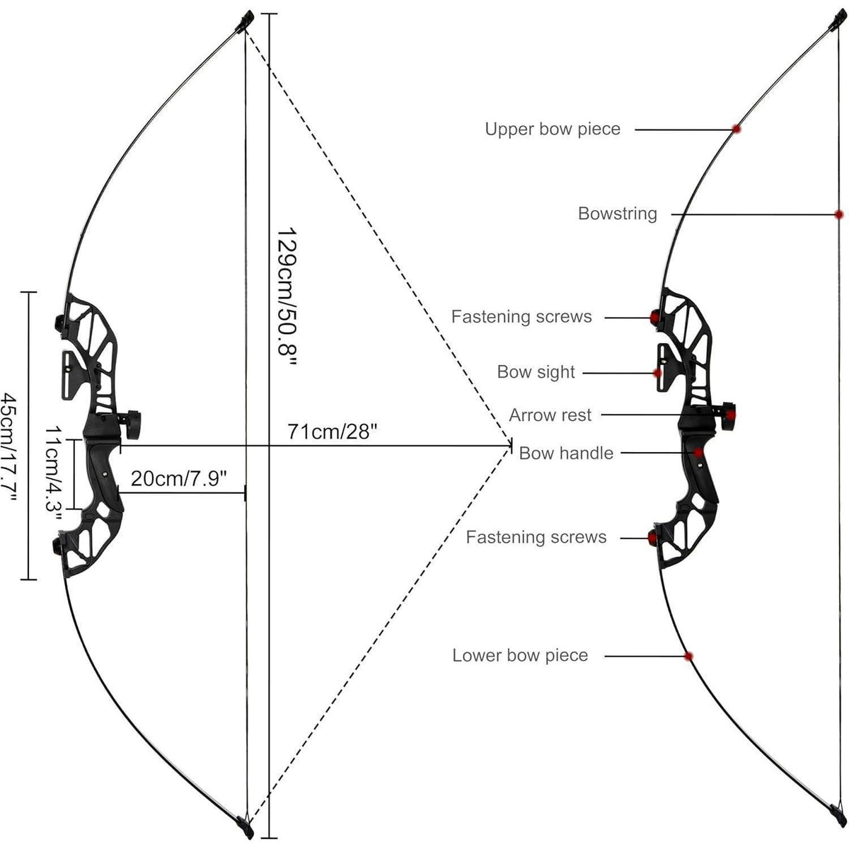 Recurve- & Langbogen Set für Erwachsene – Komplettset zum Bogenschießen