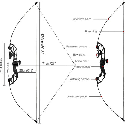 Recurve- & Langbogen Set für Erwachsene – Komplettset zum Bogenschießen
