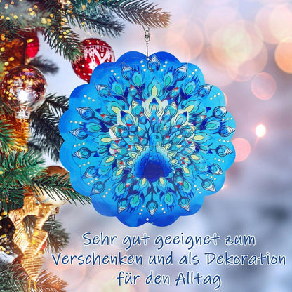 3D Windspiel Pfau – Regenbogen-Dekoration für Garten & Zuhause