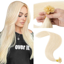 Echthaar Extensions Bondings Platinblond 60cm - Remy U-Tip