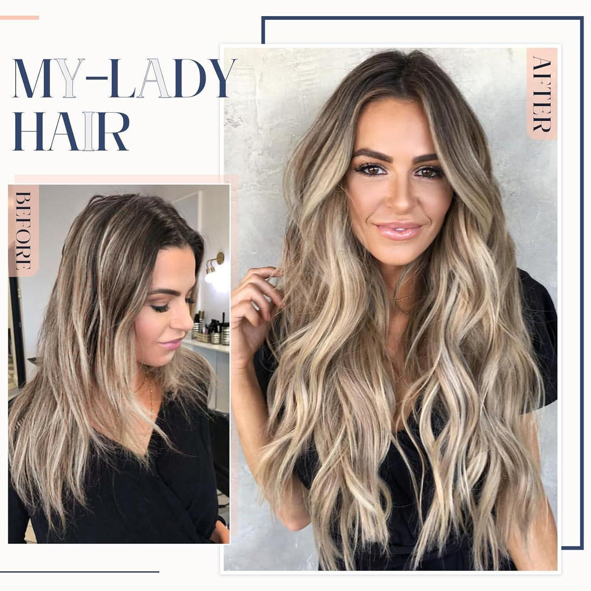 Echthaar Extensions Bondings Platinblond 60cm - Remy U-Tip