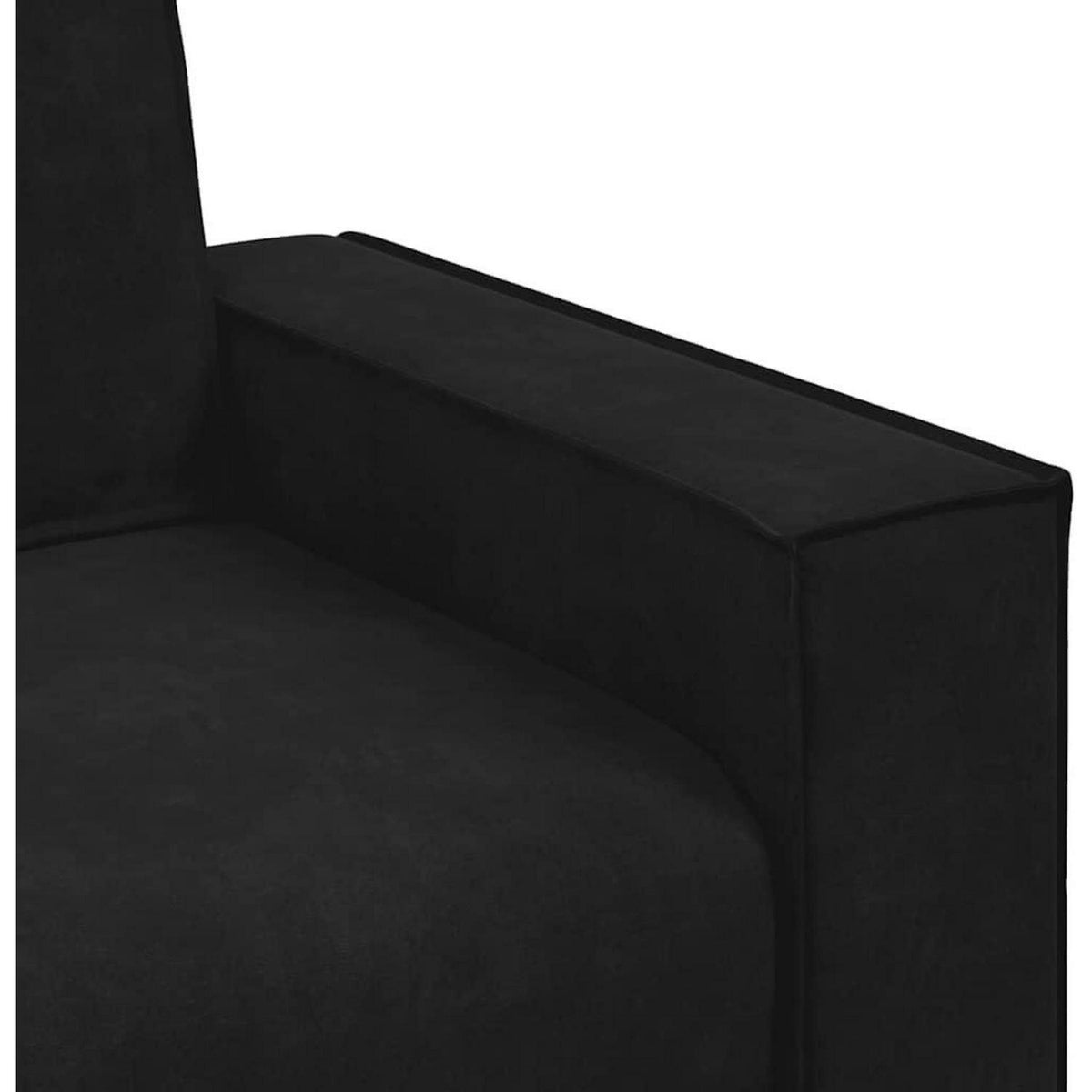 3-Sitzer Sofa Schwarz Samt 180cm – Komfortable Polstercouch