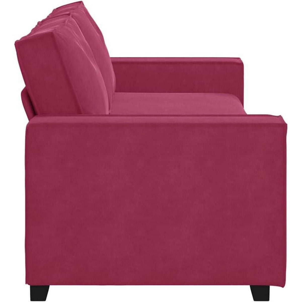3-Sitzer Sofa Weinrot – Samt Polstercouch 180cm