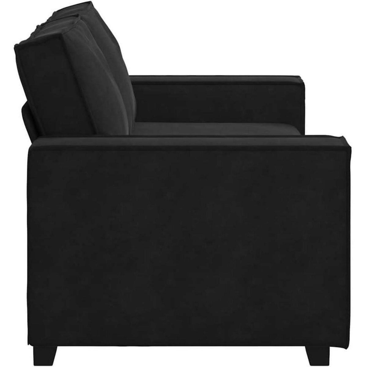 2-Sitzer Sofa Schwarz Samt – Komfortable Polstercouch 140cm