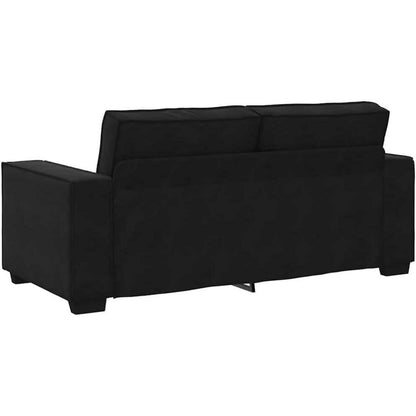 2-Sitzer Sofa Schwarz Samt – Komfortable Polstercouch 140cm