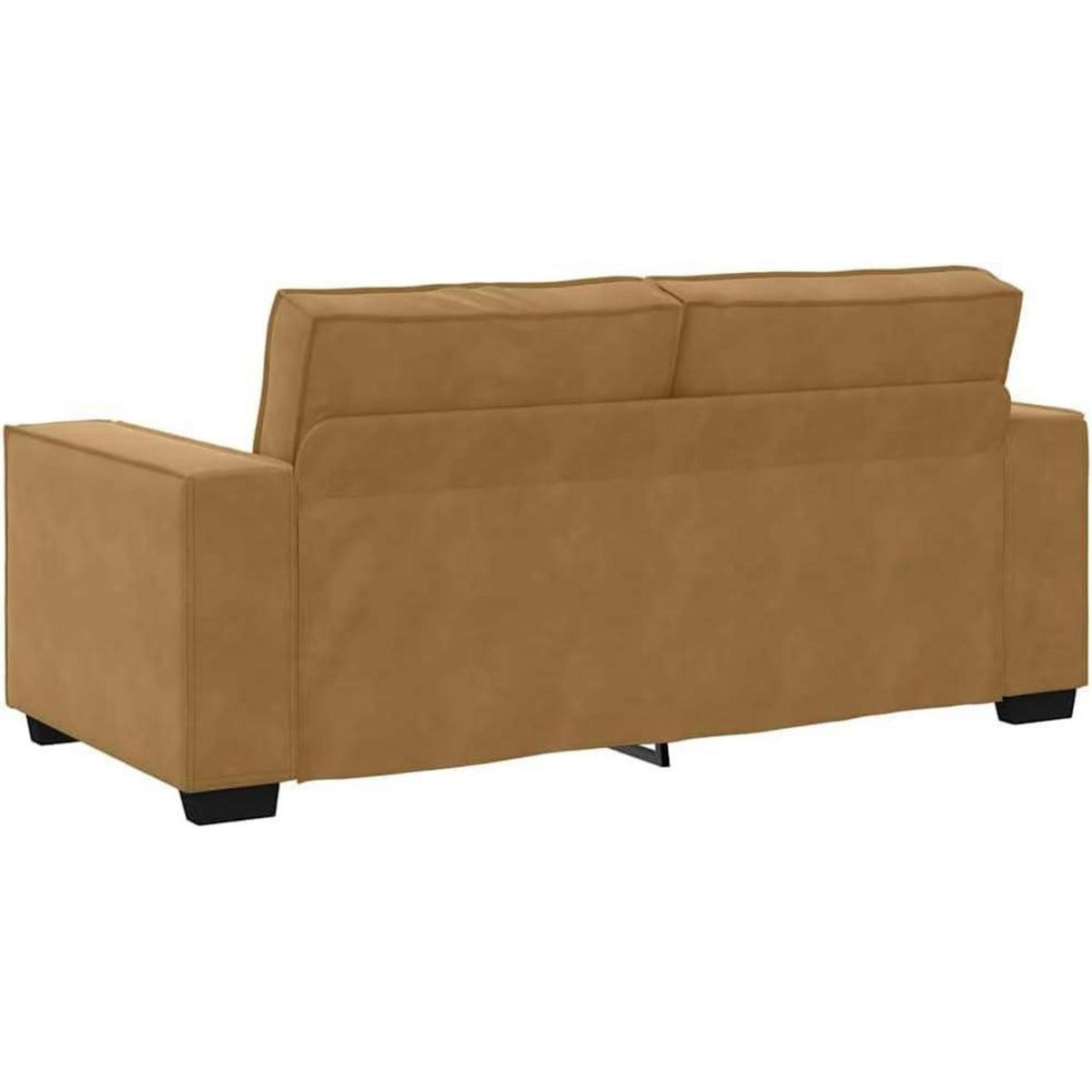 2-Sitzer Sofa Braun, Samt, 140 cm – Komfortable Polstercouch