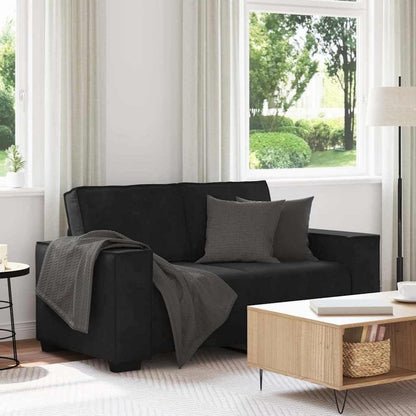 2-Sitzer Sofa Schwarz Samt – Komfortable Polstercouch 120cm