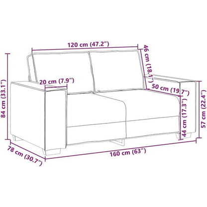 2-Sitzer Sofa Schwarz Samt – Komfortable Polstercouch 120cm
