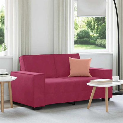 2-Sitzer Sofa Weinrot – Samt Polstercouch 120cm