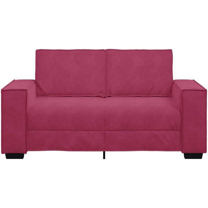 2-Sitzer Sofa Weinrot – Samt Polstercouch 120cm