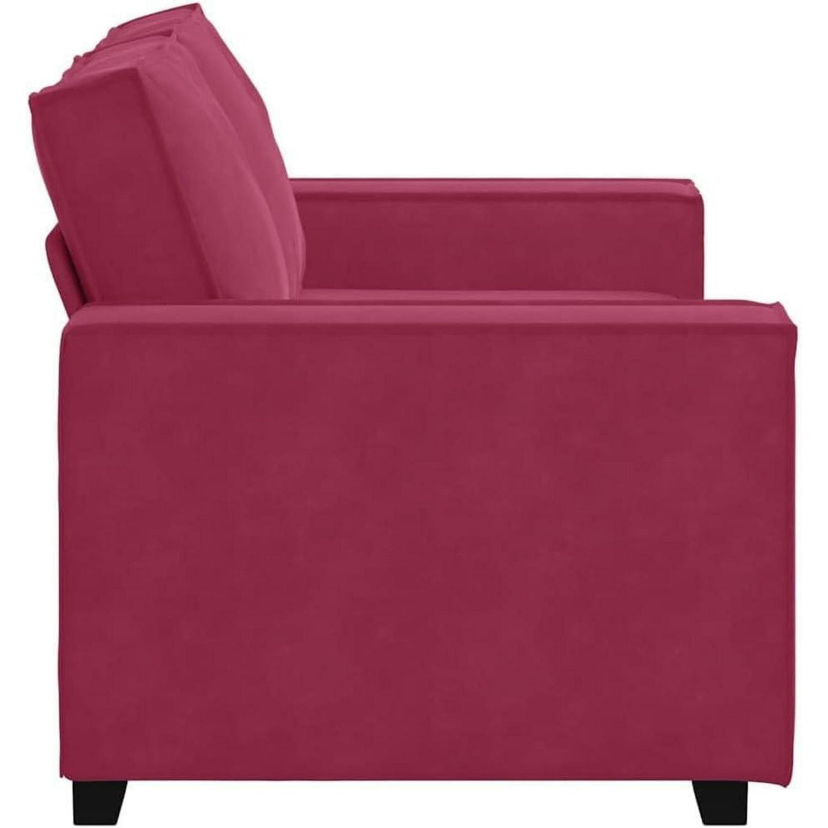 2-Sitzer Sofa Weinrot – Samt Polstercouch 120cm