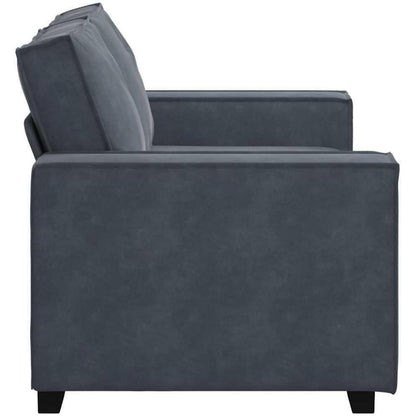 2-Sitzer Sofa Dunkelgrau Samt – Komfortable Polstercouch