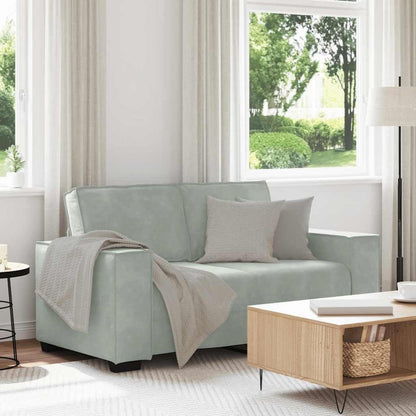 2-Sitzer Sofa Hellgrau Samt – Komfortable Polstercouch